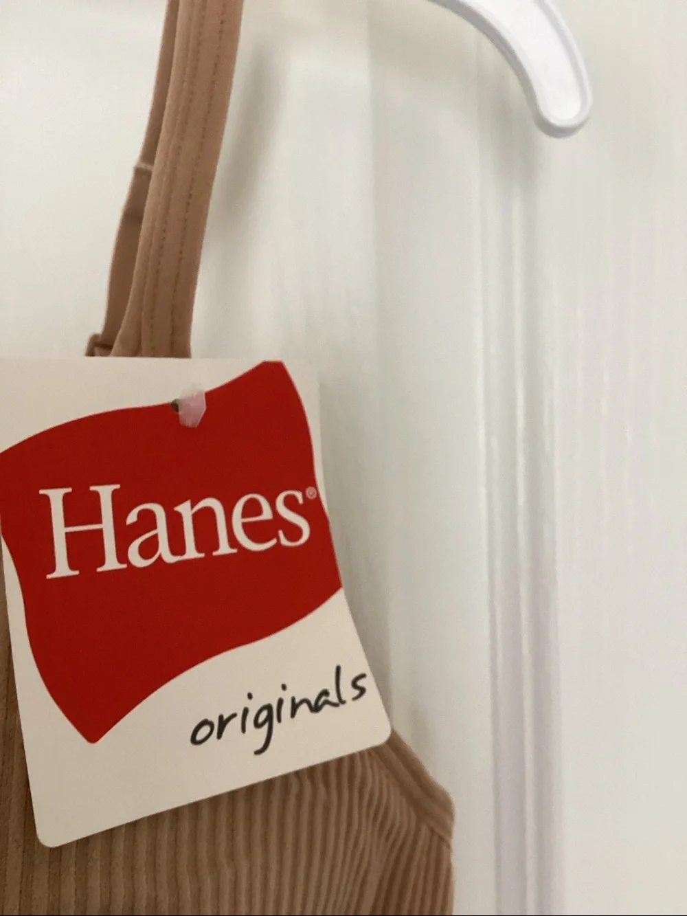 Hanes Beige Ribbed bra - Picture 2 of 4